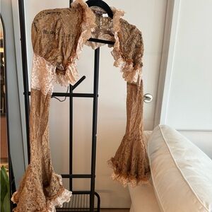 Lace Bolero with Ruffle Trim